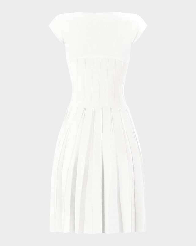 The Annabel Pleated Rib Knit Dress